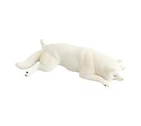 Figurine de chien Shiba Inu mignon - Décoration de chien couché - Modèle miniature - Décoration de gâteau - Cadeau pour femme - Maman - Décoration d'anniversaire - Collectionneur