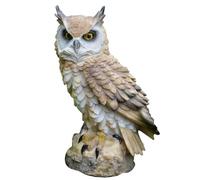 Figurine de chouette en résine - Artisanat de jardin artistique, statue de faune durable avec texture détaillée | Solution élégante d'affichage pour pelouse, porche, véranda, potager, arrangement