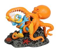 Diverse Diving Smurf With Octopus Figure Orange Enfants