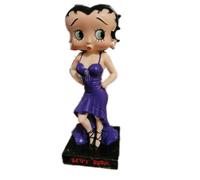 Figurine de collection Betty Boop en robe longue violette statuette 15x6cm