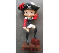 Figurine de collection - Betty Boop - Pirate - 14x6 cm - Noir - Résine - Vintage