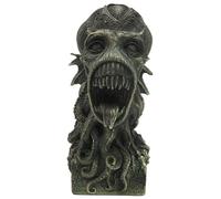 Figurine de collection Cthulhu en résine grise - L'ancien monstre de la mer Kraken Octopus - Décoration de la maison gothique - Cadeaux uniques pour les fans de H.P. Lovecraft - 17,8 cm