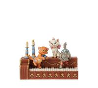Enesco Disney Traditions Collection par Jim Shore Les Aristochats jouant sur un piano Figurine en résine peinte à la main Figurines Disney classiques Décoration d'intérieur 12,5 cm