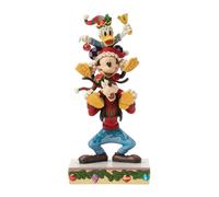 Figurine de collection Disney de Mickey & Minnie Mouse - A Holiday Pile Up (Mickey, Donald and Goofy Stacked) - pour Indifférent - multicolore Standard