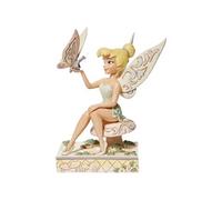 Figurine de Collection Fée Clochette en résine aspect bois - Hauteur 14 cm - Largeur 9 cm - Profondeur 7 cm