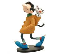 Figurine de collection Plastoy: Gaston Lagaffe Duffle-Coat avec son chat (00303)