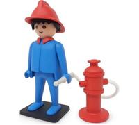 Figurine de collection - PLASTOY - Playmobil - Pompier - Résine - 21 cm