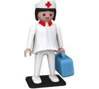 Figurine de collection - PLAYMOBIL - Infirmière 00218 - Résine - 21cm - Vintage