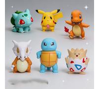 Figurine de collection Pokémon Bulbasaur, modèle artisanal mignon de style dessin animé, décoration de table de salon, cadeau Squirtle A
