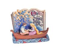 Figurine de Collection Raiponce Livre de conte en résine aspect bois peinte à la main