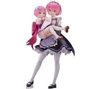 Figurine de collection Sega ReZero Starting Life in Another World Ram & Childhood Ram Rose 23 cm