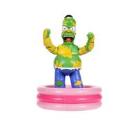 The Simpsons Figurine de Collection Furious Homer de 12,7 cm de qualité supérieure par JAKKS Pacific, Comprend des Accessoires et Une clôture cassable, Action Bras brisé entièrement articulé