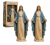 Figurine de collection Vierge Marie - Mère bienheureuse Madonna - Statue religieuse catholique de Saint Guadalupe en résine peinte à la main - Décoration de prière chrétienne - Cadeau - Sculpture