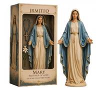 Figurine de collection Vierge Marie - Statue religieuse catholique de Saint Guadalupe en résine peinte à la main - Décoration de prière chrétienne - Cadeau - Sculpture d'intérieur (1)