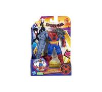 Figurine de combat Cyborg Spider Woman 15 cm, version Deluxe - Spiderman Spider-Verse - Set Personnage et carte