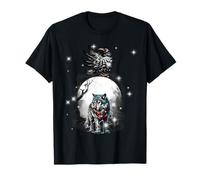 Figurine de conte de fées enfant corbeau forêt mystique loup T-Shirt