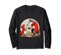 Figurine de conte de fées petit chaperon rouge - Loup - Pour enfants Manche Longue