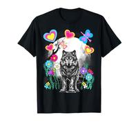Figurine de conte de fées pour enfant Motif loup husky années 80 T-Shirt