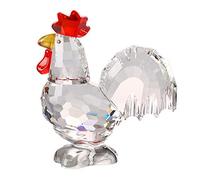 Figurine de coq en cristal à collectionner - Décoration d'intérieur - Blanc