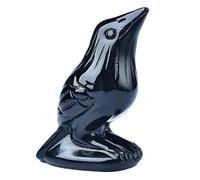 Figurine de Corbeau en Obsidienne Noire, Statue de Corbeau en, Sculpture de Corbeau pour la Maison, Figurine d'oiseau Animal, Figurine de décoration de méditation, Figurine de Corbeau en