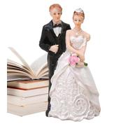 Figurine de couple de mariés en résine, petite, romantique pour se souvenir | Statue romantique pour se souvenir de beaux moments pour la Saint-Valentin, les mariages, les fiançailles