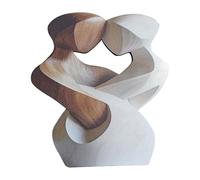 Figurine De Couple en Bois - Sculpté À La Main, Sculpture D'œuvres d'art Décoratives | Statue Faite Main pour Maison, Le Bureau, Salon, Mariage, Chambre Coucher Affichage Artisanat Collectibl