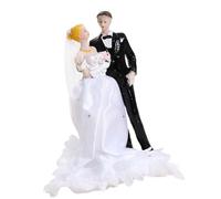 Figurine de couple en résine pour décoration de gâteau de mariage pour anniversaire de mariage