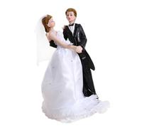 Figurine de couple en résine pour décoration de gâteau de mariage pour anniversaire de mariage