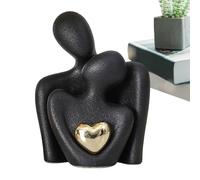 Figurine de couple étreignant, statuette de couple étreignant - Sculpture moderne en céramique Figure abstraite romantique | Décoration pour couples de choyés pour St, anniversaire, mariage,