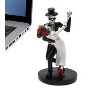 Figurine De Couple Squelette Dansant - Statue De Squelette De Latin En Résine Pour Maison, Bureau, Bar, Table, Étagère, Cadeau De Noël Et D'Halloween, Mini Décoration De Collection | Orne