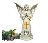 Figurine de cour à LED, sculptures décoratives de paysage illuminées pour | Capteur d'éclairage automatique du crépuscule à l'aube, construction en polyrésine peinte à la main, symbole de souvenir