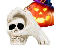 Figurine De Crâne En Résine - Décor De Squelette Gothique D’Halloween