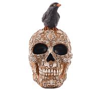 Figurine de crâne en résine | Ornement décoratif en squelette et crâne d'Halloween, décoration réaliste pour bureau, centres de table, bar, maison, événements et fêtes d'horreur