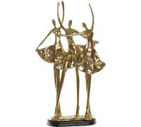Figurine de décoration dkd home decor 25 x 9,8 x 44,5 cm noir or romantique ballerine danseuse de ballet