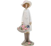 Figurine de décoration Jardinier Décoration Femme Polyrésine Fleurs Printemps Eté Décoration de table H21cm