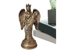 Figurine de déesse de la prospérité, présentoir de bureau de fortune artistique, résine avec fente pour stylo, organisateur de symboles de richesse spirituelle, décoration de table de style vintage, o