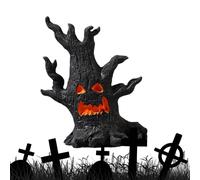 Figurine de Démon d'arbre - Arbre Effrayant avec Visage d'Écorce d’Horreur | Décoration d'halloween en Résine | Ornement de Table pour Intérieur et Extérieur, Artisanat Unique