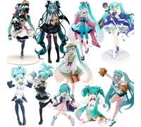Figurine de dessin animé Hatsune Miku, série de Posture debout et de Posture assise, modèle d'action mignon, jouet en Pvc, cadeau de Collection de bureau 1pcs-opp