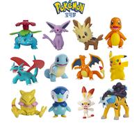 Figurine de dessin animé Pokemon Pikachu Charizard Mewtwo, Dragon volant, monstre de poche, jouets d'action, modèle Gif d'anniversaire pour enfants Gris clair