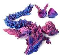 Figurine De Dragon De Cristal À Articulations 3D, Dragon De Cristal Entièrement Articulé avec Joints Flexibles Mystérieux, Jouet Mystérieux Amovible De Pâques, Décoration pour Maison Et Bureau, Jouet