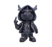 Figurine de dragon de feu jouant avec le dragon de feu 16,2 cm - Ornement gothique de dragon à capuche, fantaisie humoristique à collectionner