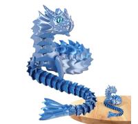 Figurine de dragon de mer imprimée en 3D - Ornement de bricolage mobile articulé, cadeau, décoration tendance | Dragon d'eau créatif, voiture jouet, objet d'exposition, objet de collection, sculpture