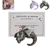 Figurine de dragon de soutien émotionnel, mini sculpture de poche faite à la main, jolie figurine apaisante pour soulager l'anxiété, compagnon de collection confortable, cadeau de guérison pour le