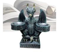 Figurine de dragon - Figurine mythique sculptée à la main, base de support TwinOrb, motif à l'échelle complexe, sculpture de collection, objet d'art majestueux de créatures | Pour décoration dans les