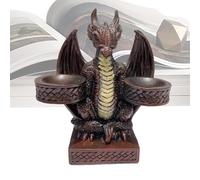 Figurine de dragon - Figurine mythique sculptée à la main, base de support TwinOrb, motif à l'échelle complexe, sculpture de collection, objet d'art majestueux de créatures | Pour décoration dans les