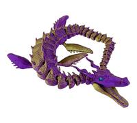 Figurine de Dragon imprimée en 3D - Corps lié articulé, détails fabriqués avec précision, Structure de Mouvement Pliable, modèle de Collection, sensoriel Tactile | Jouet Dragon pour, Cadeau, a