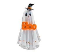 Figurine de fantôme en résine - Décoration de fantômes animaux illuminés - Décoration Halloween pour jardin, terrasse, camping, cheminée, table, fenêtre, chambre, couloir