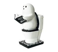 Figurine De Fantôme | Figurine de Fantôme Lisant un Livre pour la Salle de Bain - Sculpture Gothique Mignonne Festive Pour Hommes Fête Table Maison Lieu De Travail Femmes Vacances Bureau Étagère