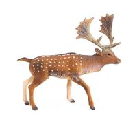 Figurine de faon Whitetail, décorations de maison de figurines de cerf - Statues blanches réalistes Figurines de cerfs d'animaux - Petits jouets éducatifs sauvages jouer toppers pour le t