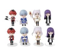 Figurine de fougère Frieren, Version Q, 8 pièces, 10 cm, PVC, Personnage, Cosplay, modèle de Collection, Artisanat, Cadeau pour Les Fans d'anime